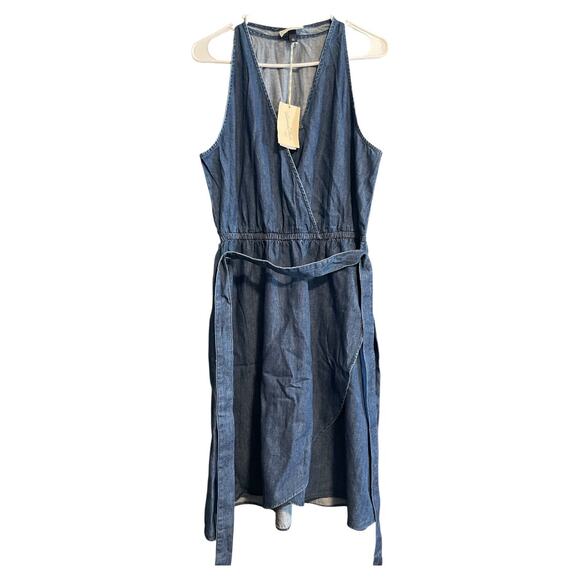 . Universal Thread Blue Sleeveless Wrap Midi Dress. L - Picture 1 of 4
